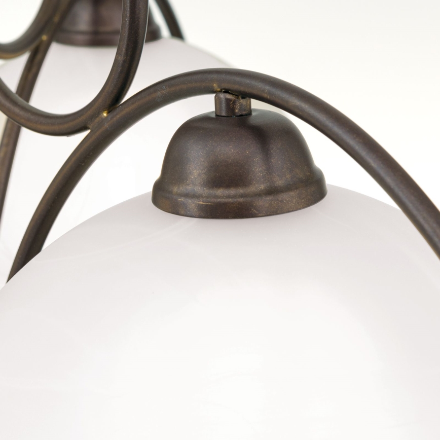Orion - Pendelleuchte an Kette RULA 3xE27/40W/230V Ø 70 cm weiß/bronze