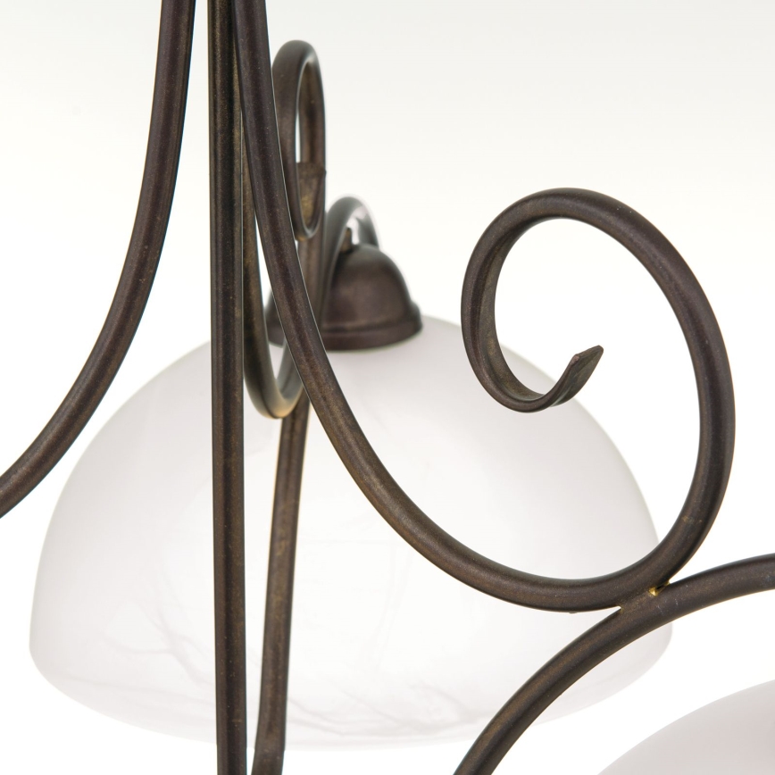Orion - Pendelleuchte an Kette RULA 3xE27/40W/230V Ø 70 cm weiß/bronze