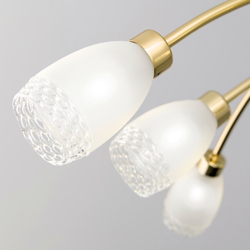 Deckenleuchte mit Stange CARLA 8xG9/28W/230V goldfarben