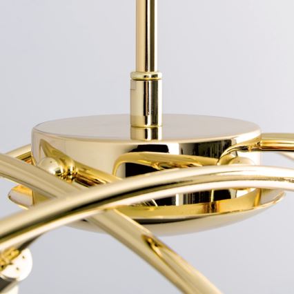 Deckenleuchte mit Stange CARLA 8xG9/28W/230V goldfarben