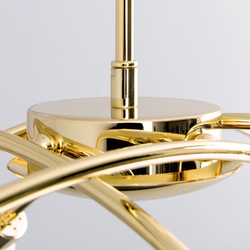 Deckenleuchte mit Stange CARLA 8xG9/28W/230V goldfarben