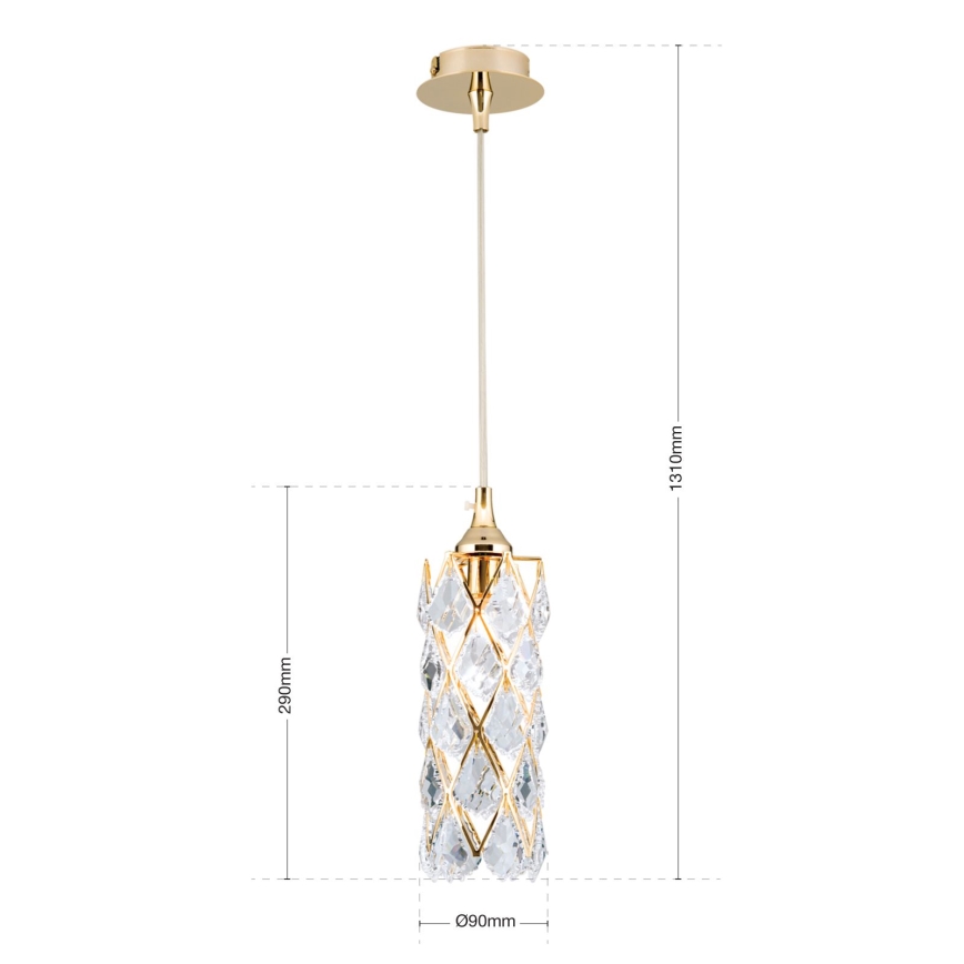 Pendelleuchte RITA mit Kabelaufhängung 1xG9/40W/230V goldfarben