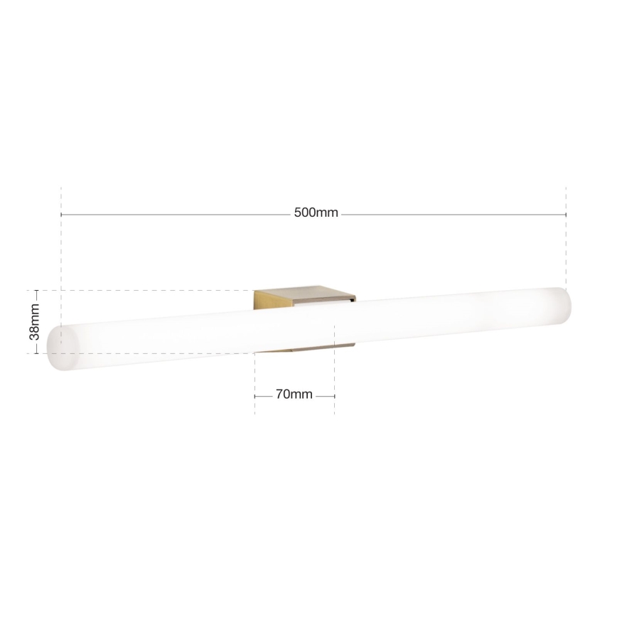 LED-Wandleuchte VISAGIST 1xS14d/8W/230V Messing