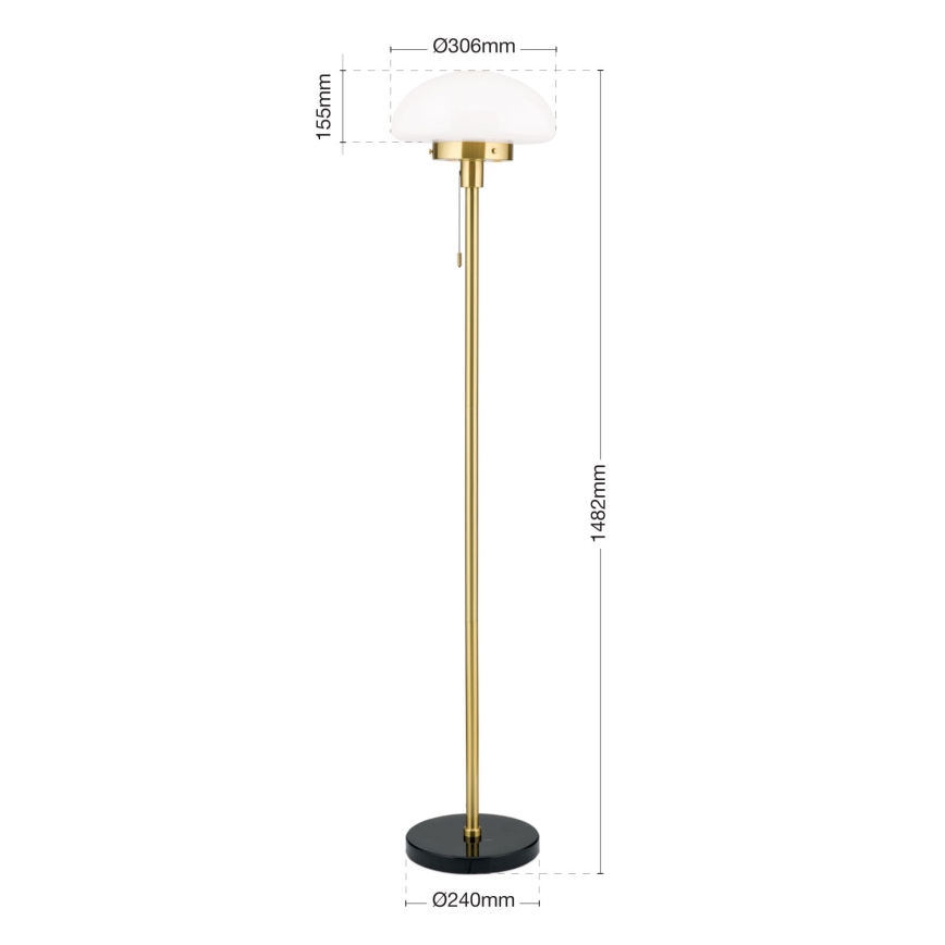 Stehleuchte SPARTA 1xE27/40W/230V golden/schwarz