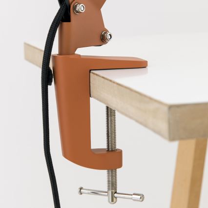 Tischlampe mit Klemme GILI 1xE27/40W/230V ziegelrot