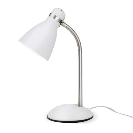 Tischlampe SCHOOL 1xE27/40W/230V weiß/matt-chrom
