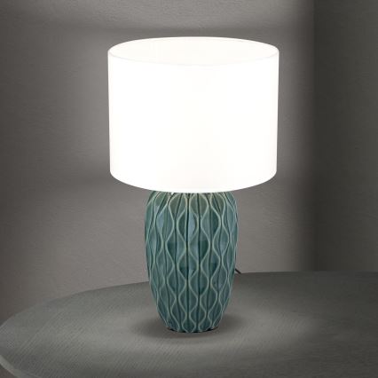 Tischlampe TORTUGA 1xE27/40W/230V grün/weiß