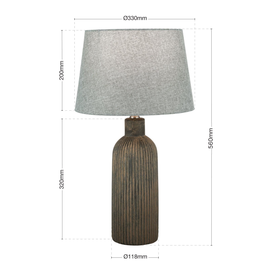 Tischleuchte ORCHID 1xE27/40W/230V Keramik braun/grau