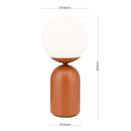 Tischleuchte STANLEY 1xE14/25W/230V Keramik/braun