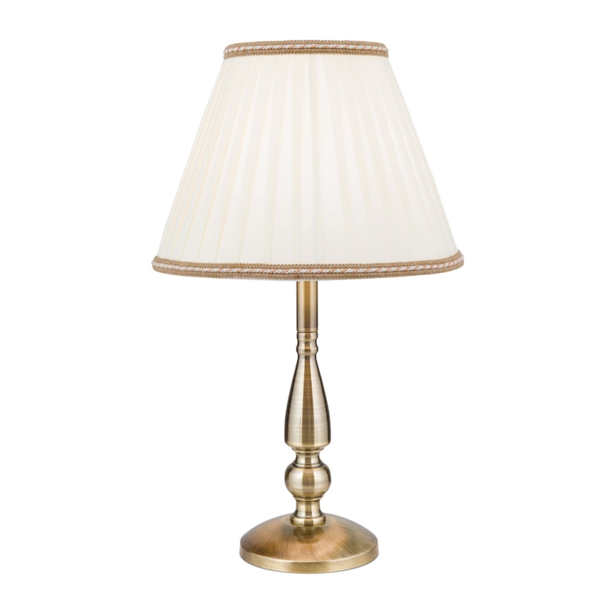 Tischleuchte TONIA 1xE27/60W/230V d 30 cm weiß/bronzen