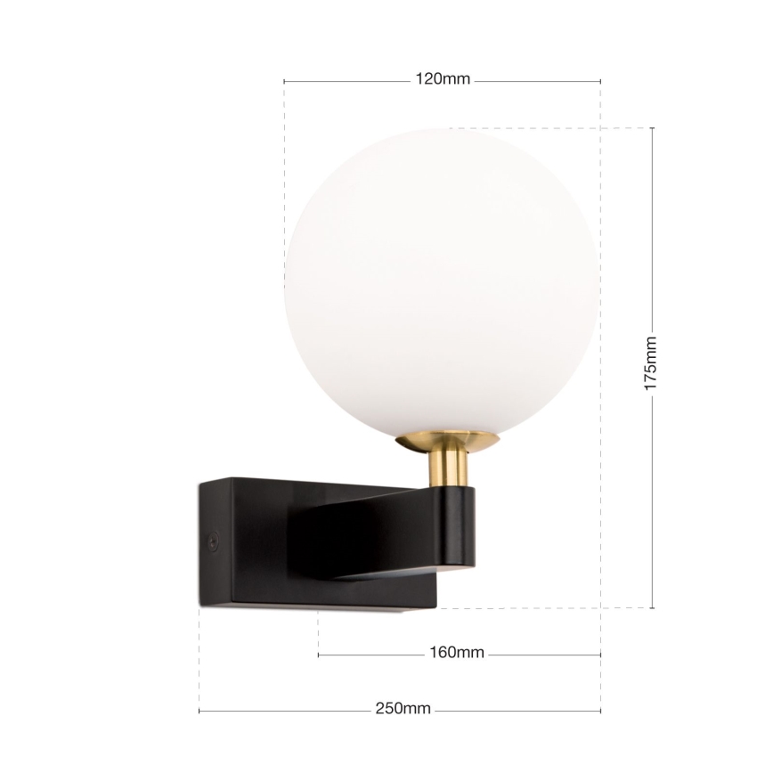 Badezimmer-Wandleuchte MARA 1xG9/20W/230V IP44 schwarz