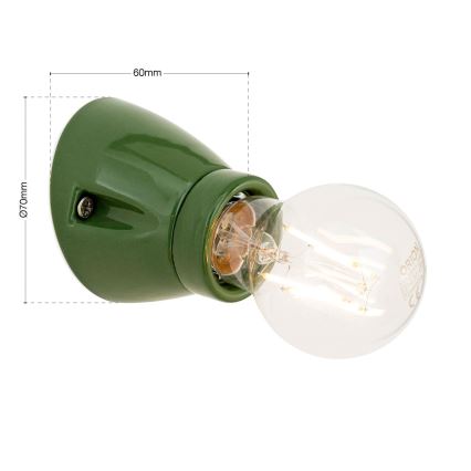 Wandleuchte FROST 1xE27/60W/230V grün