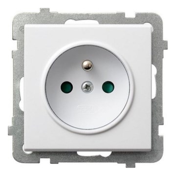 Ospel - Haushaltssteckdose ohne Rahmen 230 V SONATA weiß