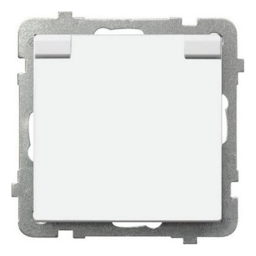 Ospel - Rahmenlose Haus-Außensteckdose 230V SONATA IP44 weiß