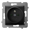 Ospel - Rahmenlose Haushaltssteckdose 230 V ARIA, schwarz