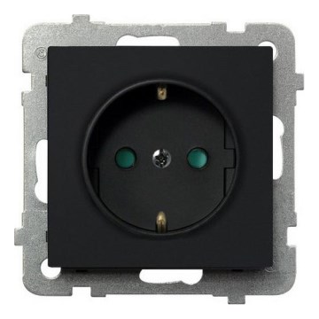 Ospel - Rahmenlose Schuko-Steckdose 230V SONATA schwarz