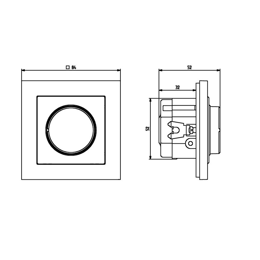 Ospel - SONATA rahmenloser Drehdimmer, schwarz