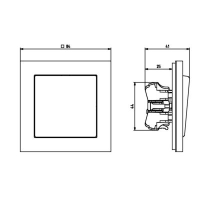 Ospel - Treppenhaus-Schalter ohne Rahmen Nr. 6 SONATA weiß