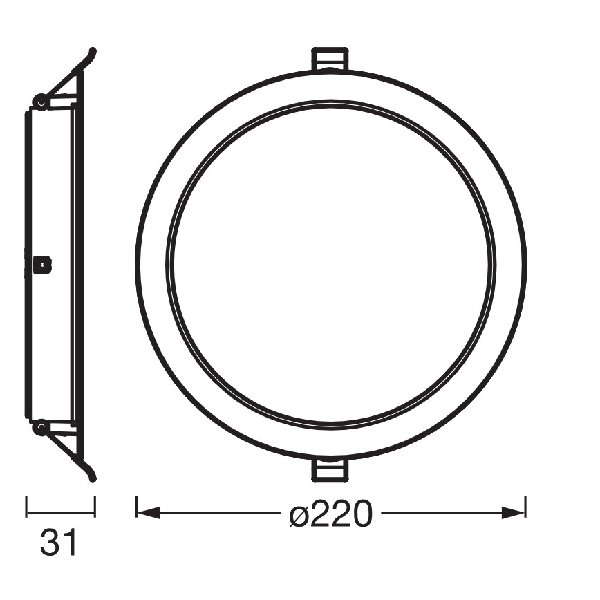 Osram - 6er-Set LED-Einbauleuchte ESSENTIAL LED/18W/230V 4000K Ø 22 cm weiß
