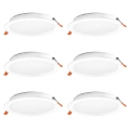 Osram - 6er-Set LED-Einbauleuchten ESSENTIAL LED, 18 W / 230 V, 6500 K, Ø 22 cm, weiß