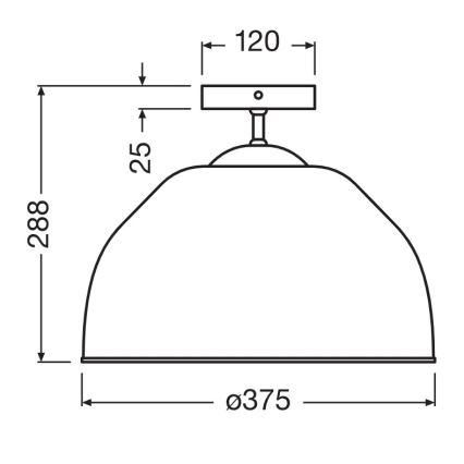 Osram - Aufgesetzte Deckenleuchte CAMEL BELL 1xE27/9W/230V Ø 37,5 cm