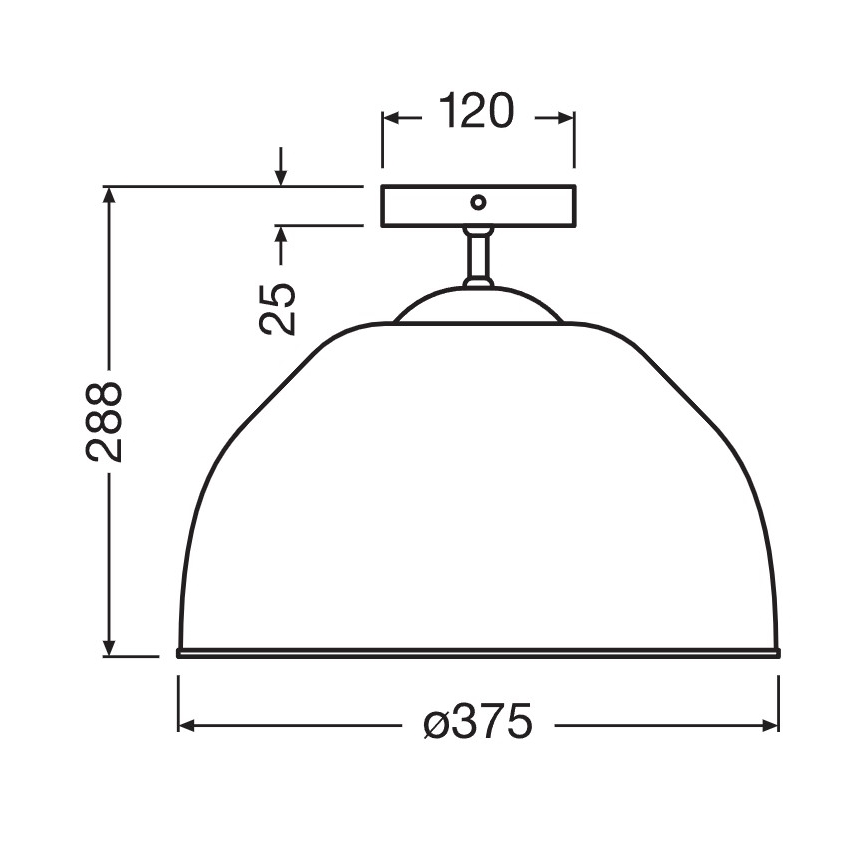 Osram - Aufgesetzte Deckenleuchte CAMEL BELL 1xE27/9W/230V Ø 37,5 cm