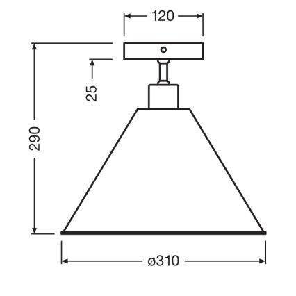 Osram - Aufgesetzte Deckenleuchte PULP 1xE27/9W/230V Ø 31 cm