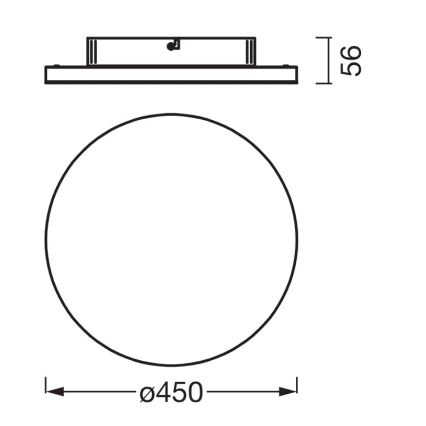 Osram - Aufgesetztes LED Panel PLANON LED/28W/230V 3000K Durchmesser 45 cm weiß