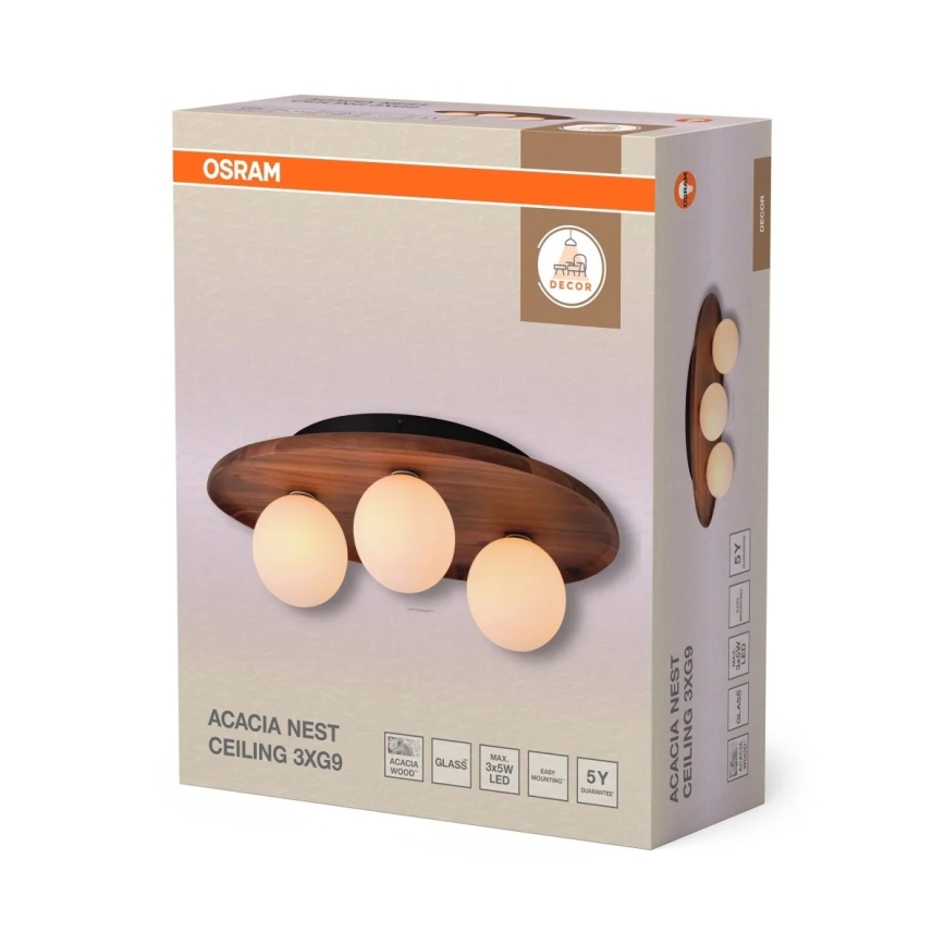 Osram - Deckenleuchte ACACIA NEST 3xG9/5W/230V Akazie