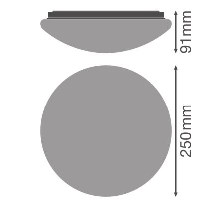 Osram - Deckenleuchte CEILING ESSENTIAL 1xE27/25W/230V Ø 25 cm weiß