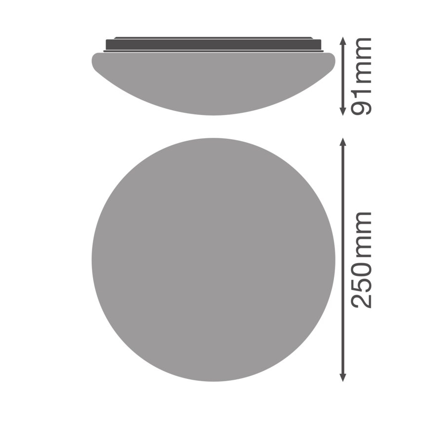 Osram - Deckenleuchte CEILING ESSENTIAL 1xE27/25W/230V Ø 25 cm weiß