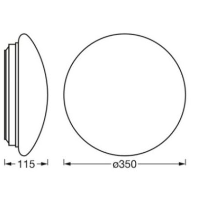 Osram - Deckenleuchte CEILING ESSENTIAL 2xE27/25W/230V Ø 35 cm weiß