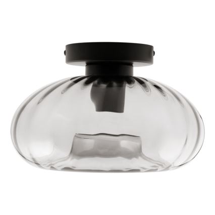 Osram - Deckenleuchte DECOR SMOKE 1xE27/12W/230V Ø 28 cm schwarz/rauchgrau