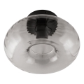 Osram - Deckenleuchte DECOR SMOKE 1xE27/12W/230V Ø 28 cm schwarz/rauchgrau
