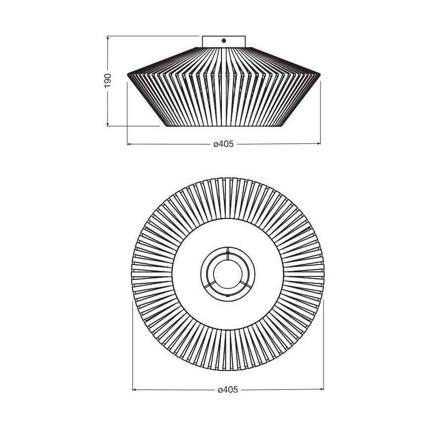 Osram - Deckenleuchte DECOR STRIPES 1xE27/10W/230V, Ø 40,5 cm, beige