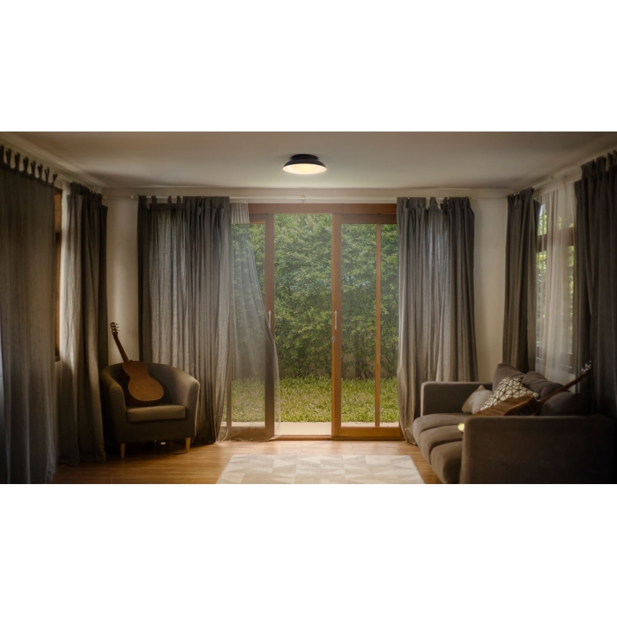 Osram - Deckenleuchte ORBIS MILAN 2xE27/10W/230V Ø 30,5 cm schwarz