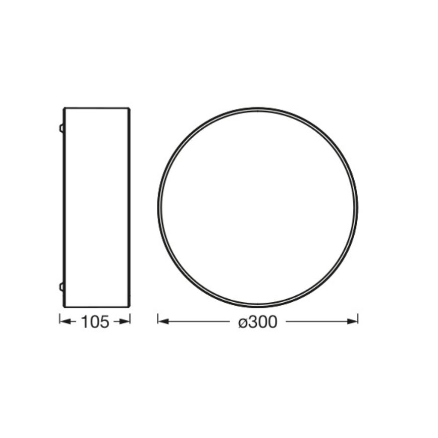 Osram - Deckenleuchte ORBIS PARIS 1xE27/25W/230V Ø 30 cm schwarz