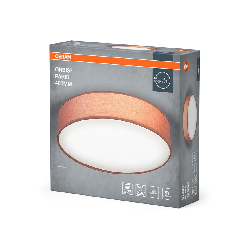 Osram - Deckenleuchte ORBIS PARIS 2xE27/25W/230V Ø 40 cm braun
