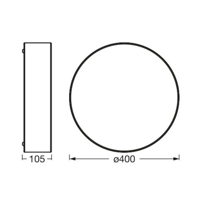 Osram - Deckenleuchte ORBIS PARIS 2xE27/25W/230V, Ø 40 cm, schwarz