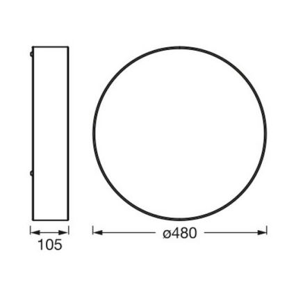 Osram - Deckenleuchte ORBIS PARIS 3xE27/25W/230V Ø 48 cm cremefarben