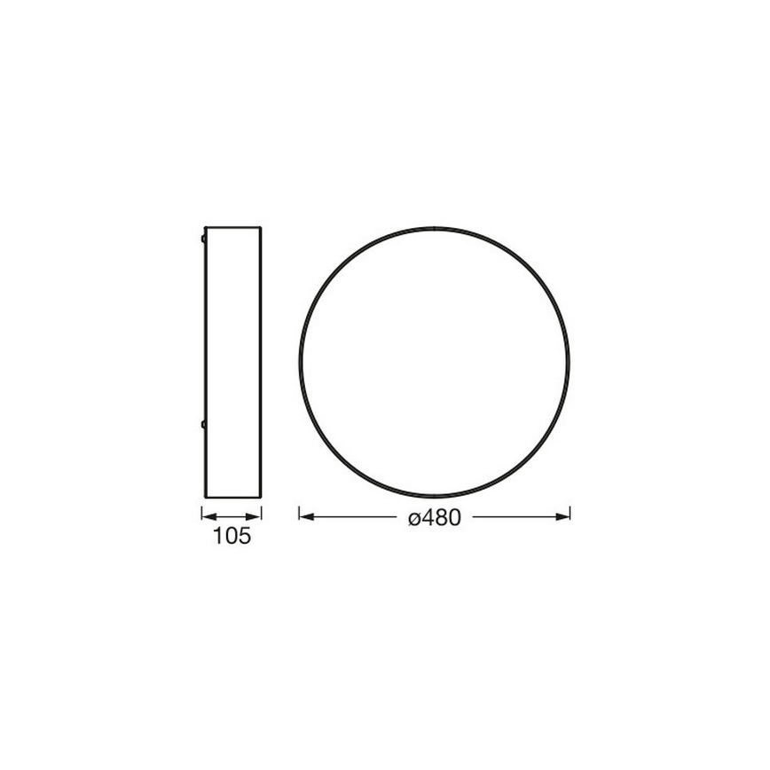 Osram - Deckenleuchte ORBIS PARIS 3xE27/25W/230V Ø 48 cm cremefarben