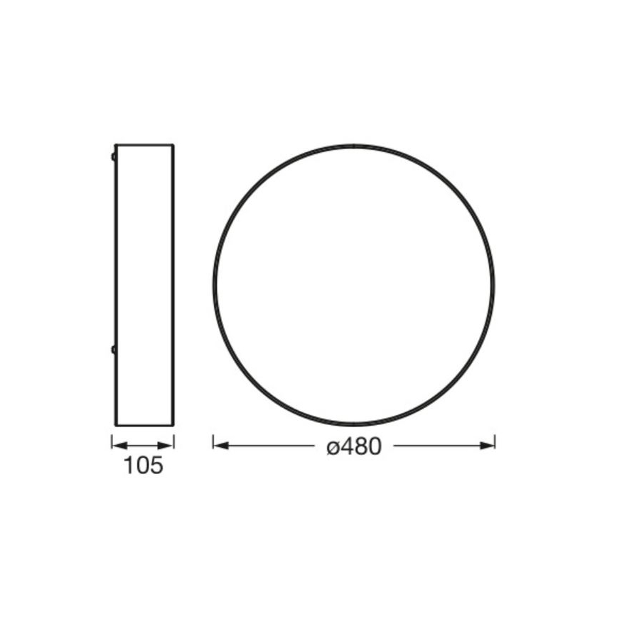 Osram - Deckenleuchte ORBIS PARIS 3xE27/25W/230V Ø 48 cm schwarz