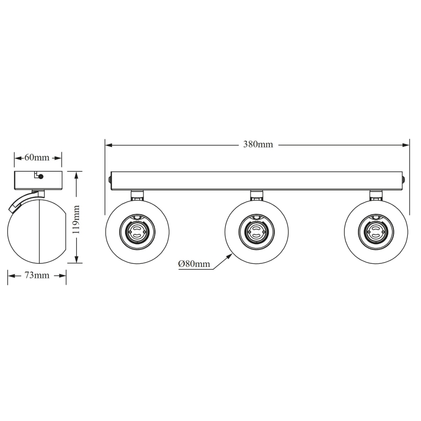 Osram - Deckenspot SPOT SPHERAL 3x GU10/6W/230V weiß