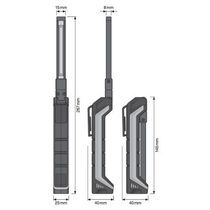 Osram - Dimmbare, wiederaufladbare LED-Taschenlampe LEDINSPECT POCKET200 LED/2W/3,7V IP54