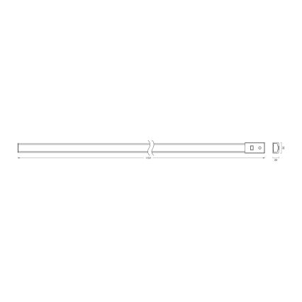 Osram - LED-dimmbare Unterbauleuchte mit Bewegungsmelder BATTEN LED/16W/230V 2700/4000/6500K 119,1 cm weiß