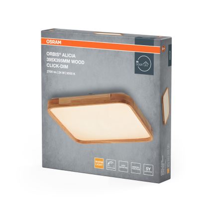 Osram - Dimmbare LED-Deckenleuchte ORBIS ALICIA LED/24W/230V 39,5x39,5 cm beige