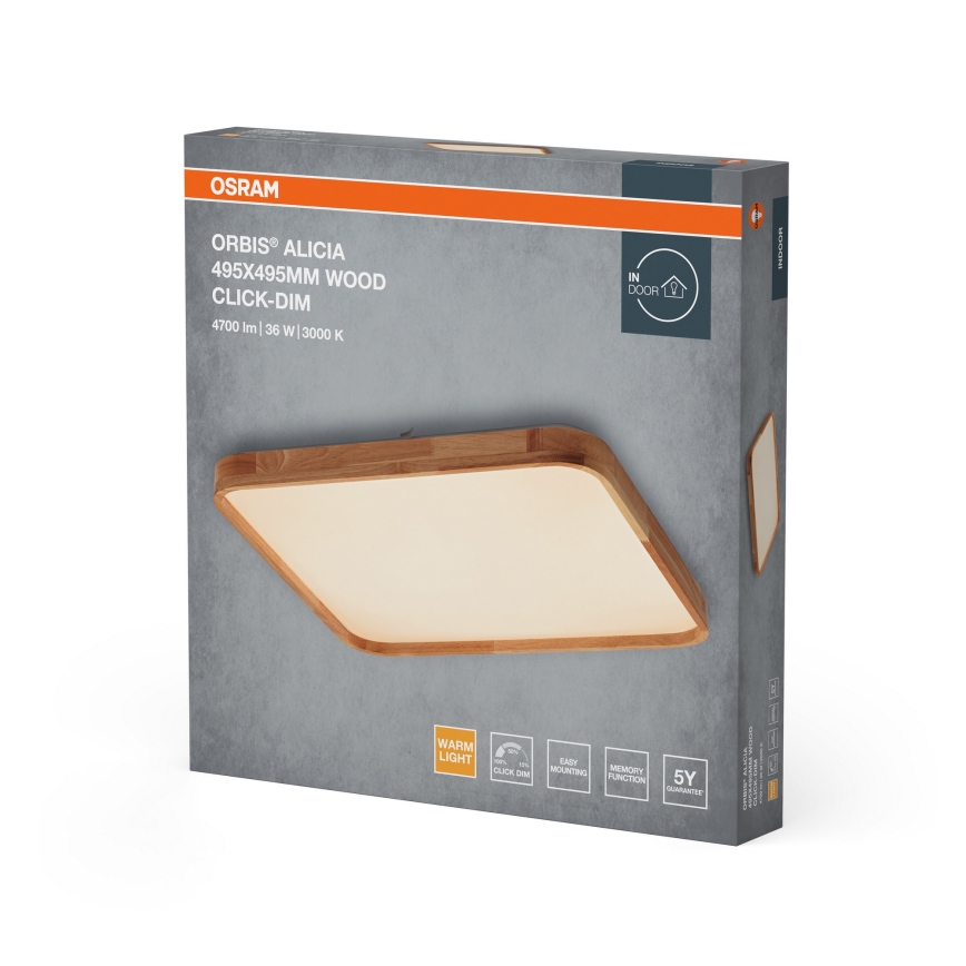 Osram - Dimmbare LED-Deckenleuchte ORBIS ALICIA LED/36W/230V 49,5x49,5 cm