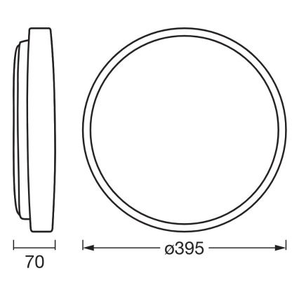 Osram - dimmbare LED-Deckenleuchte ORBIS ALISON LED/24W/230V Ø 39,5 cm beige