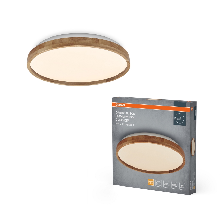 Osram - dimmbare LED-Deckenleuchte ORBIS ALISON LED/36W/230V, Ø 50 cm, beige