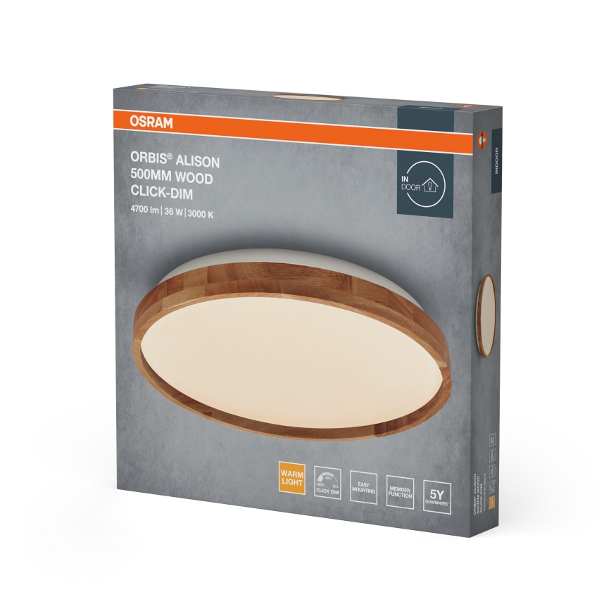 Osram - dimmbare LED-Deckenleuchte ORBIS ALISON LED/36W/230V, Ø 50 cm, beige